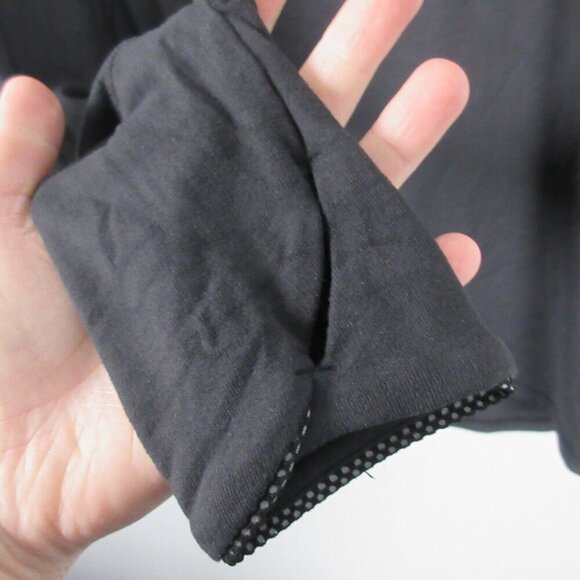 Lululemon Womens Rulu Long Sleeve Black Thumbholes Soft Pleated 6 Running 230 - Picture 6 of 10